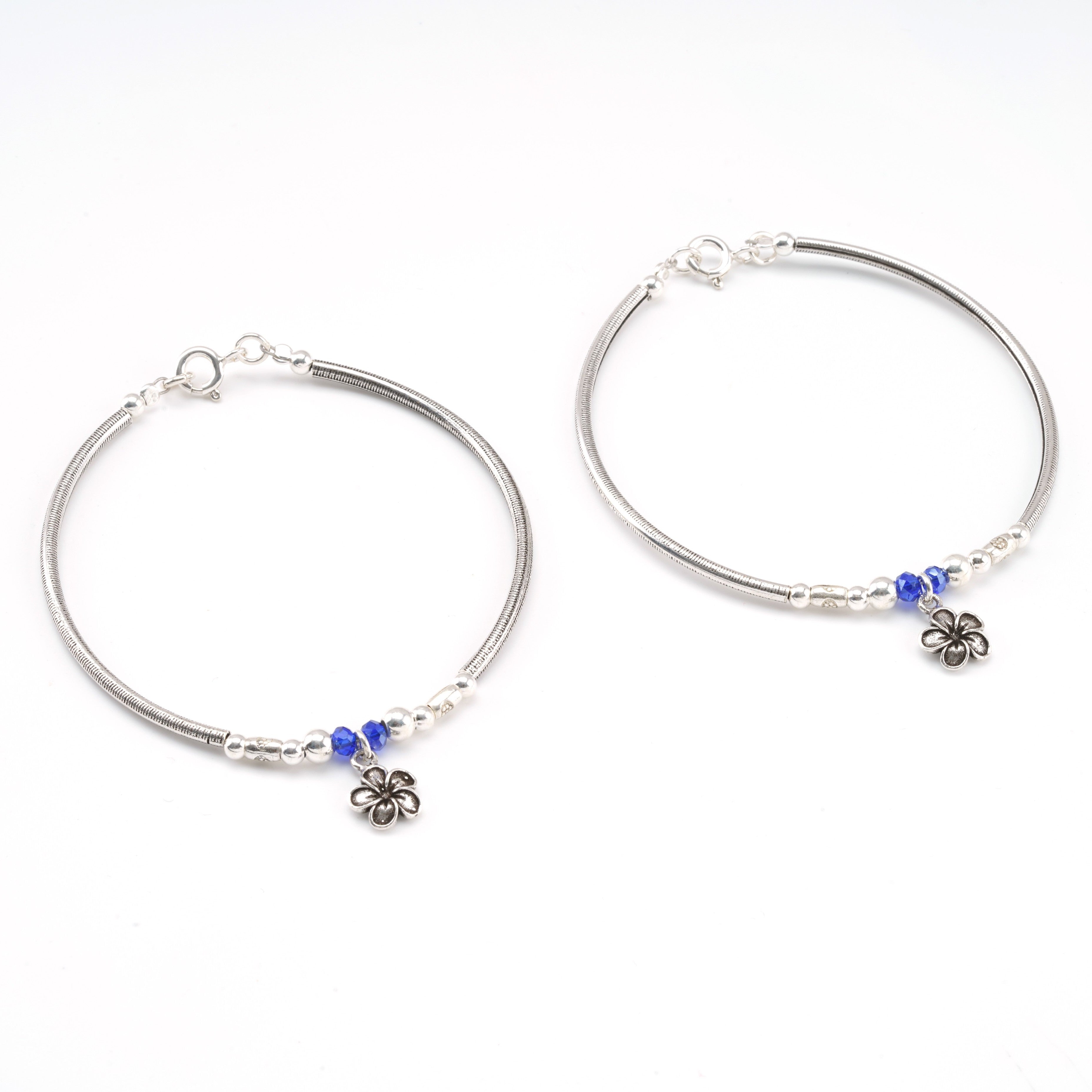 Azure Bloom Charm Bracelet