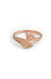 Leaf Motif Open Band Ring
