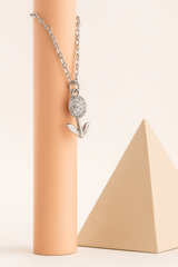 Silver Flower Pendant Necklace