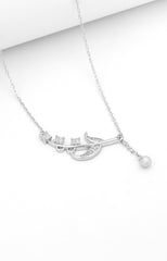 Silver Blooming Vine Pendant Necklace