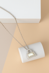 Silver Chic Bag Pendant Necklace