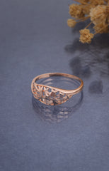 Floral Mesh Rose Gold Ring