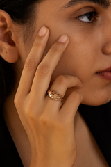 Floral Mesh Rose Gold Ring