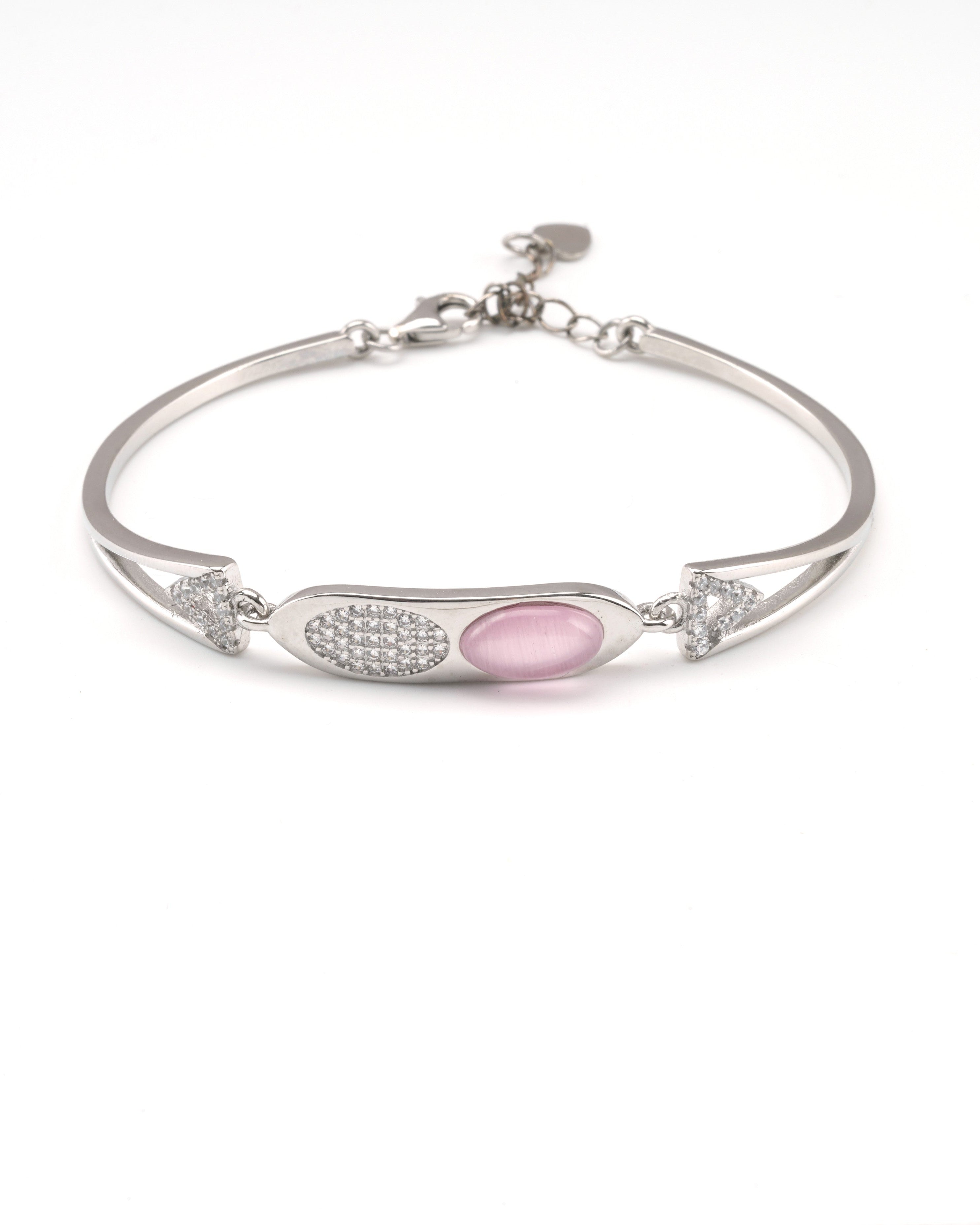 Blush Aura Silver Bracelet