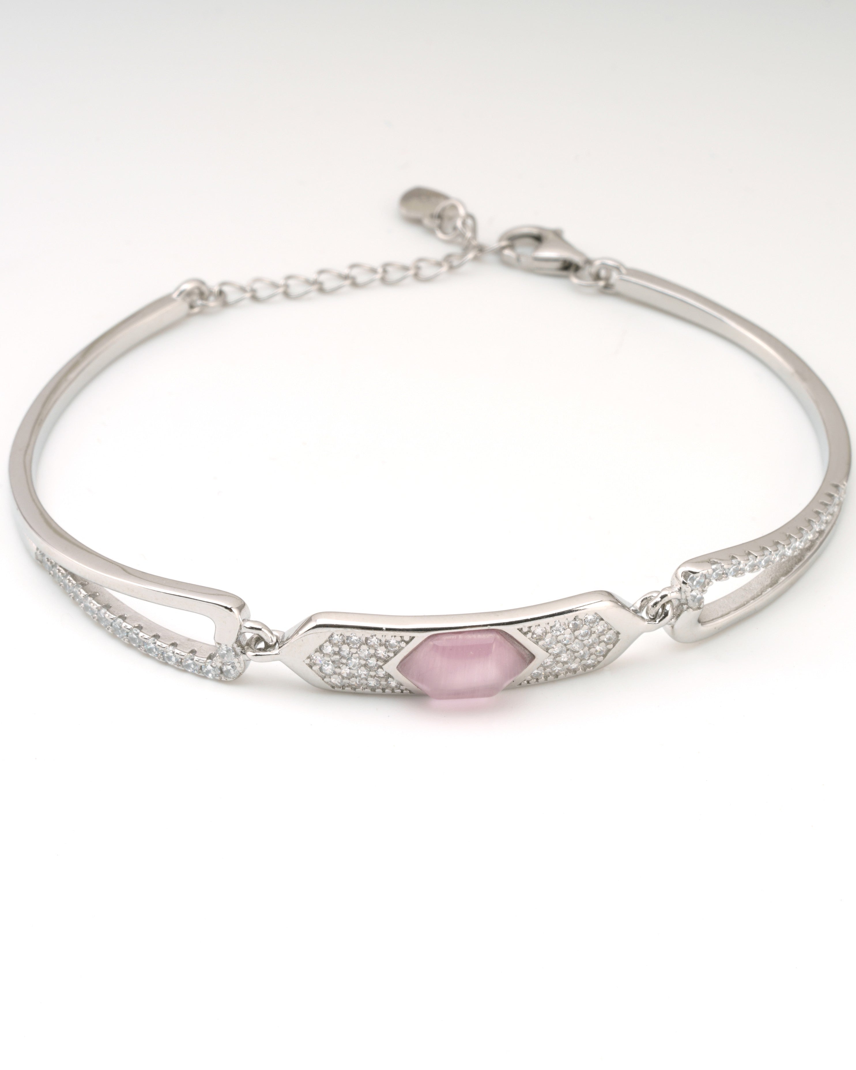 Rosé Radiance Silver Bracelet