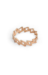 Zigzag Cutout Rose Ring