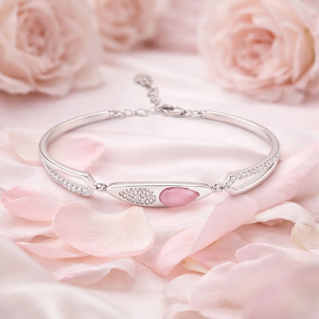 Blush Dual Drop Bracelet – Minimal Elegant Adjustable Bracelet for Women | Modern Soft Statement Jewellery