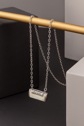 Silver Sleek Bar Pendant Necklace