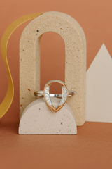 Teardrop with Diamond Accents Ring