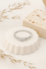 Silver Arcs and Heart Ring