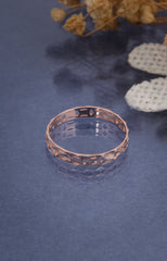 Cutout Textured Rose Gold Band