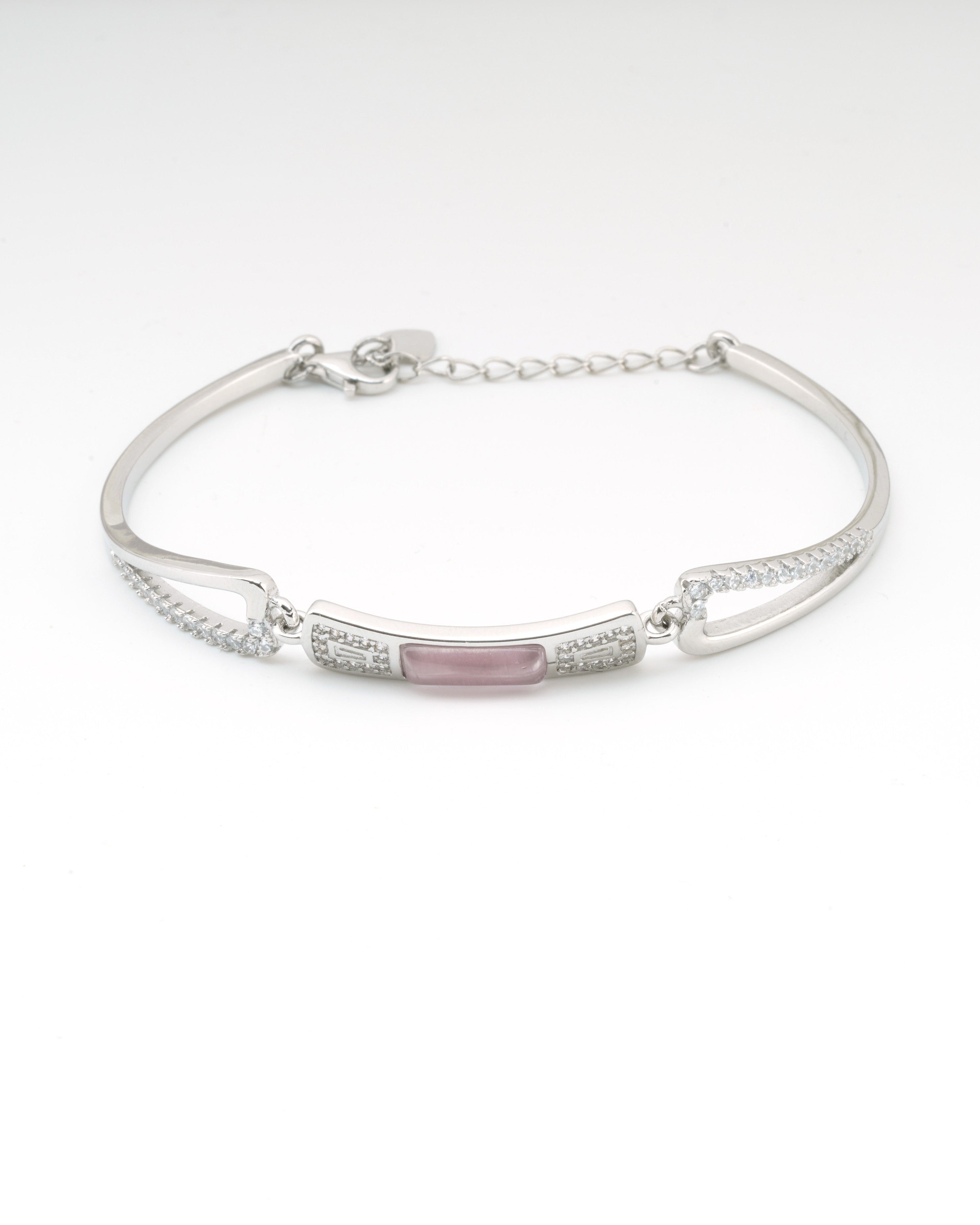 Blush Horizon Silver Bracelet