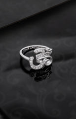Om Aura Silver Ring