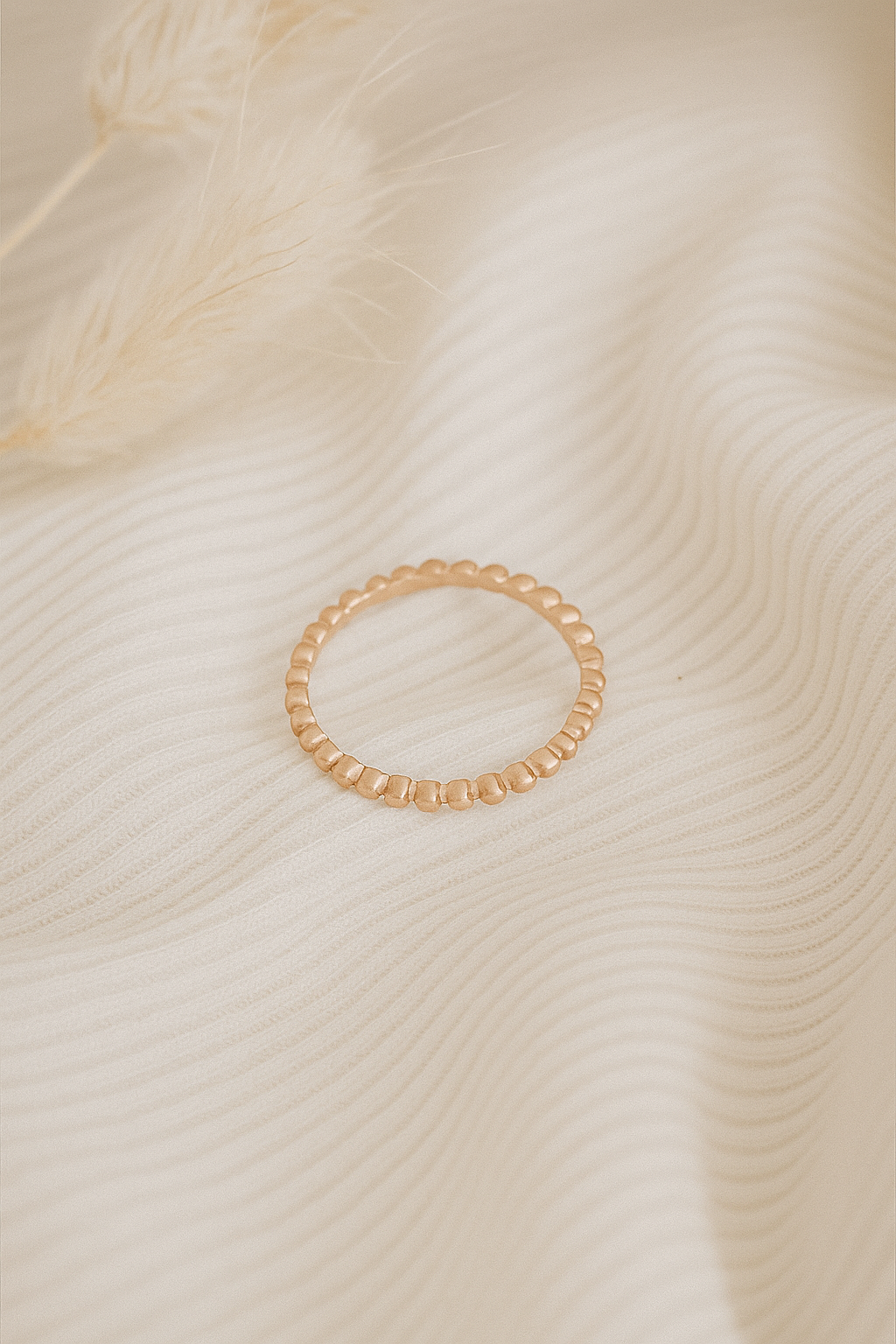 Beaded Rose Gold Ring