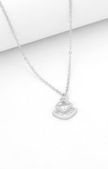 Silver Radiant Square Pendant Necklace