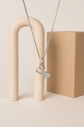 Silver Double Heart Pendant