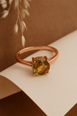 Green Glow Rose Ring