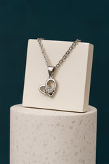 Silver Double Heart Pendant