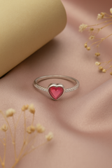 SIlver Heart Spark Ring