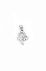 Silver Heart & Butterfly Pendant