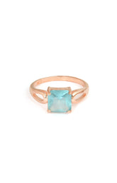 Princess Cut Aquamarine Ring