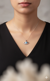 Silver Evil Eye Pendant