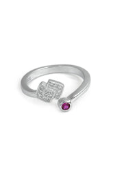 Twin Tile Ruby Ring