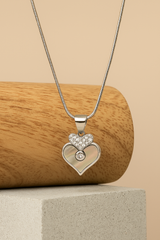 Silver Double Heart Pendant