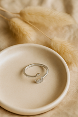 Silver Moon & Star Whisper Ring
