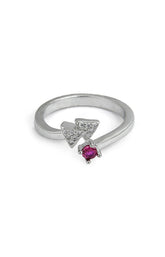 Double Bow Ruby Ring