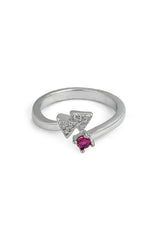 Double Bow Ruby Ring
