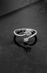 Silver Daisy Bloom Open Ring