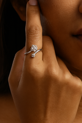 Silver Daisy Bloom Open Ring