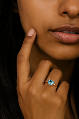 Frosted Mint Love Ring