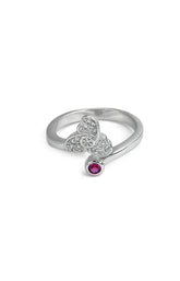 Trio Bloom Ruby Ring