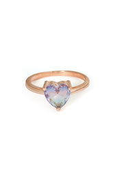 Lavender Moon Quartz Heart Ring