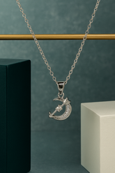 Silver Moon & Arrow Pendant