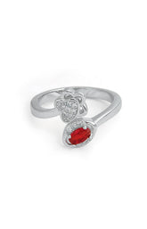 Dual End Ruby Heart Ring