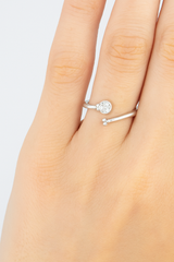 Silver Bud Bloom Ring