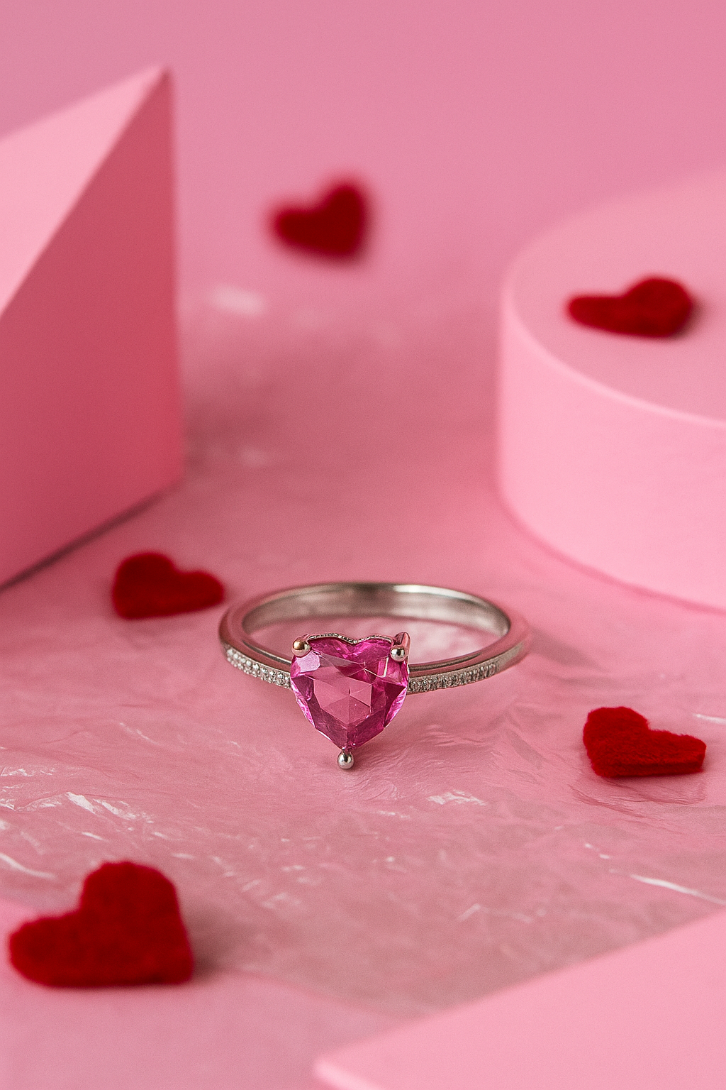 SilverDew Heart Ring