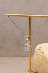 Silver Moonlit Heart Pendant