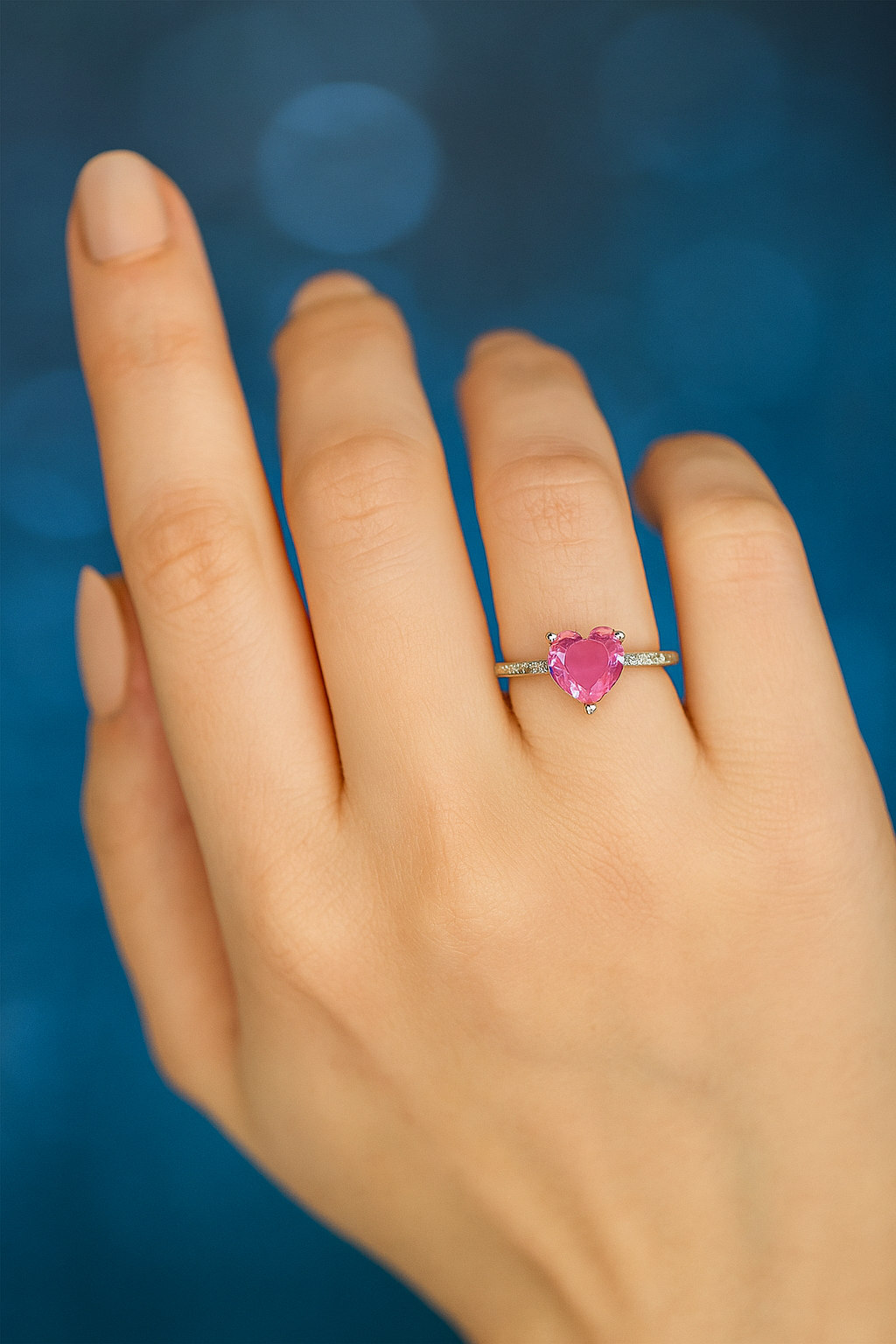 SilverDew Heart Ring