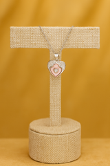 Silver Blush Embrace Heart Pendant