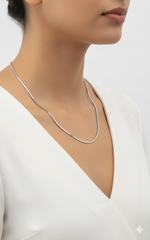 Silver Sleek Herringbone Chain
