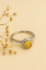 Golden Halo Spark Ring