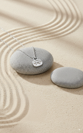 Silver Bow Charm Pendant Necklace