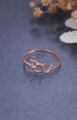 Rose Gold "I ♥ U" Ring