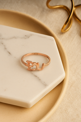 Rose Gold "I ♥ U" Ring