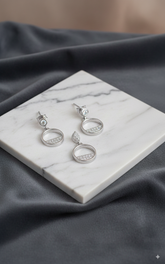Lunar Glow Silver Pendant Set