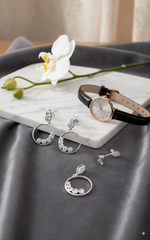 Orbit Glow Silver Pendant Set